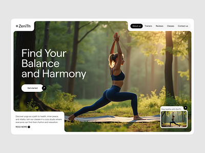 Design Yoga Landing page design fitness gym health interface landing page meditation mental mindfulness relax sport training ui ux web design website website design wellness workout yoga