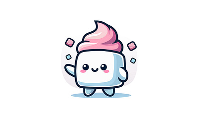 The Marshmallow Illustration Pack character design digital asset download graphic design marshmallow man mascot