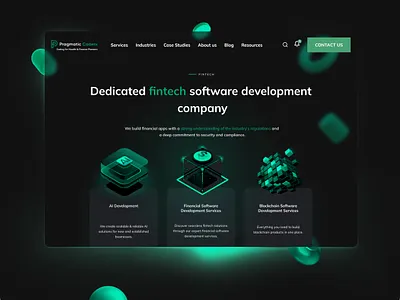 PragmaticCoders.com - Discover, Design, Stand out 3d 3d render ai design ai development app wallet banking blockchain fintech illustration product design ux webdesign