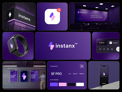 instanx Branding a saas branding ai branding ai logo design ai saas tech logo design brand identity branding branding design design energy logo design illustration instanx branding guide instanx logo brand kit instanx logo design logo loop logo design minimal logo design power logo design saas logo design tech logo design ui