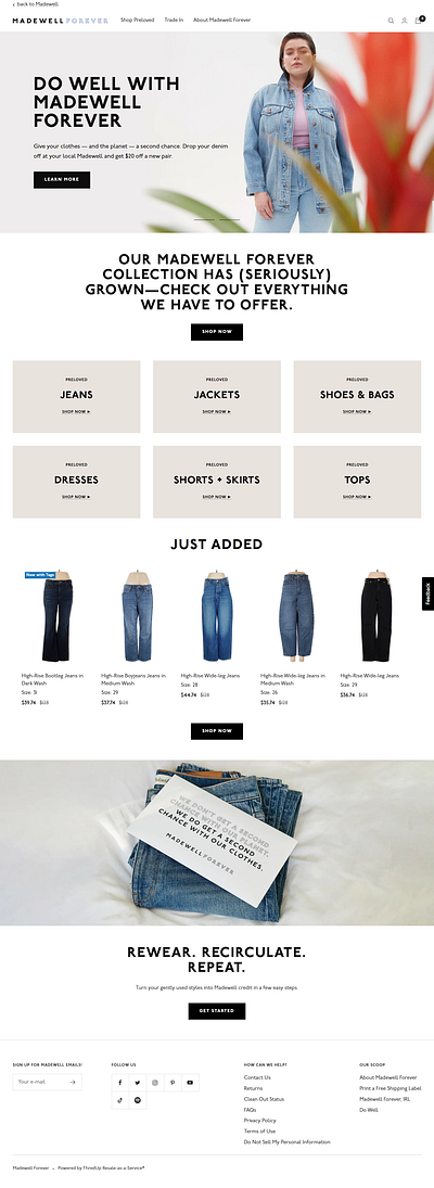 MADEWELL FOREVER branding marketing optimization seo shopify shopify design website design