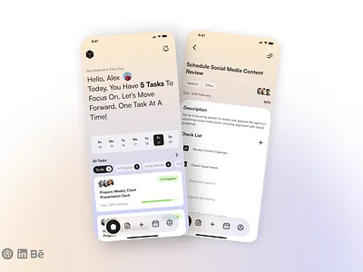 Task Manager App UI branding dailyuichallenge design figma graphic design illustration ui uiux ux