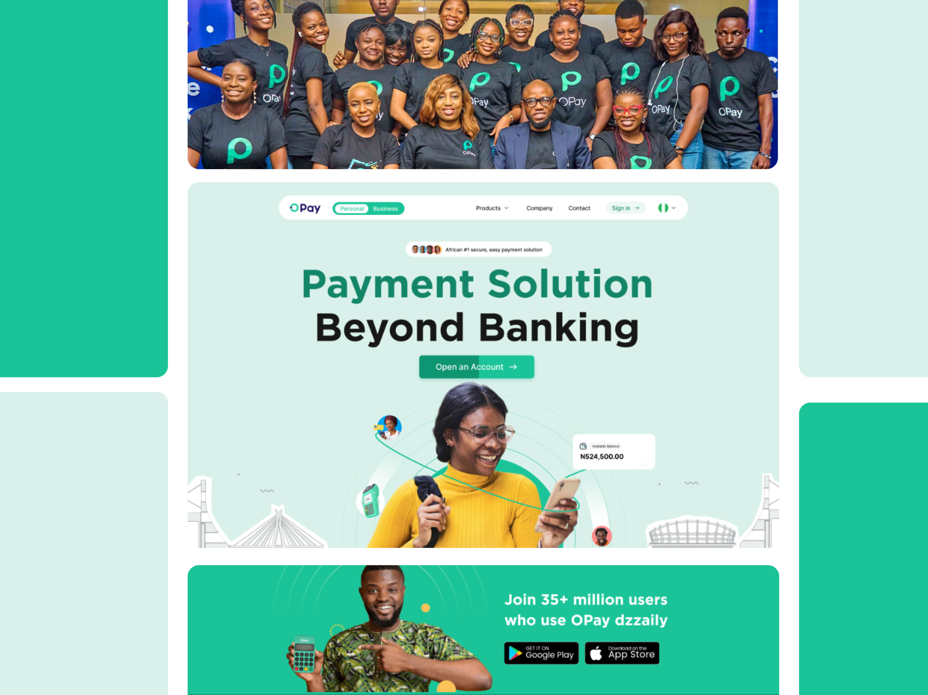 Opay Landing Page Design branding design ecommerce fintech landing page fintech ui google graphic design illustration landing page opay product design saas landing page. ui ui design ux design