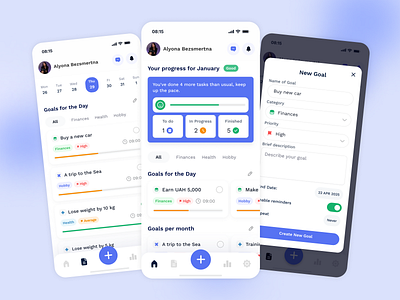 Task Management - Mobile App ai assistant app dashboard mobile app project management task management ui ux