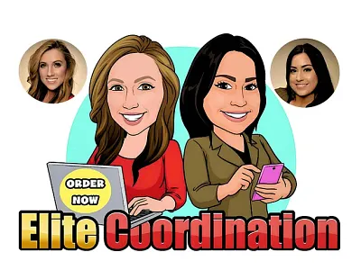 Custom Cartoon Portrait Logo of Business Women business cartoon cartoon portrait cartoonist custom design logo portrait portrait logo promotion