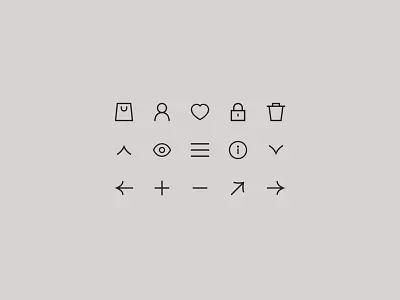 Josefine — Daily UI — 055 Icon Set 055 daily daily ui dailyui055 dailyuichallenge ecommerce icon set iconography icons iconset line line icons outline set ui ui icons web design web designer webdesign