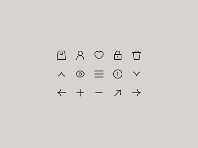 Josefine — Daily UI — 055 Icon Set 055 daily daily ui dailyui055 dailyuichallenge ecommerce icon set iconography icons iconset line line icons outline set ui ui icons web design web designer webdesign