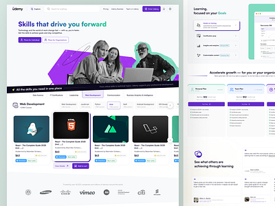 Udemy e-Learning website redesign academy course design e learning education elearning online course tutorials udemy udemy academy ui userexperience userinterface ux webdesign