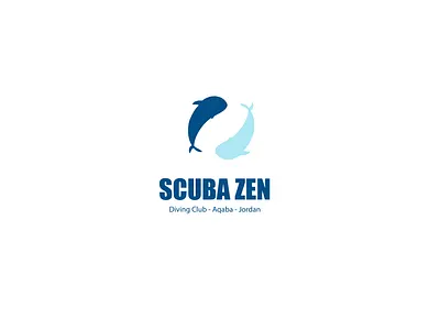 Scuba Zen Logo dive diving graphic design illustration logo logo design ocean sea whale whales