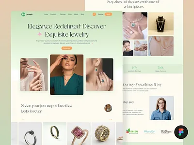 Jewelry shop landing page accessories branding clear design ecommerce homepage jewelry landing page luxury website