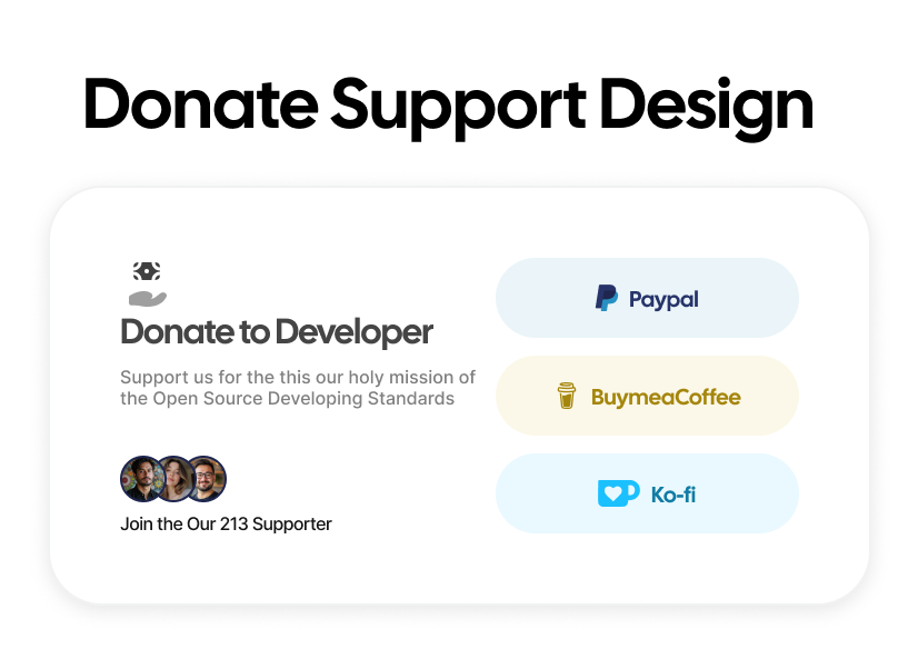 Donate and Support Card Design for Websites card edsign donate donating card paypal support card design web design web ui design