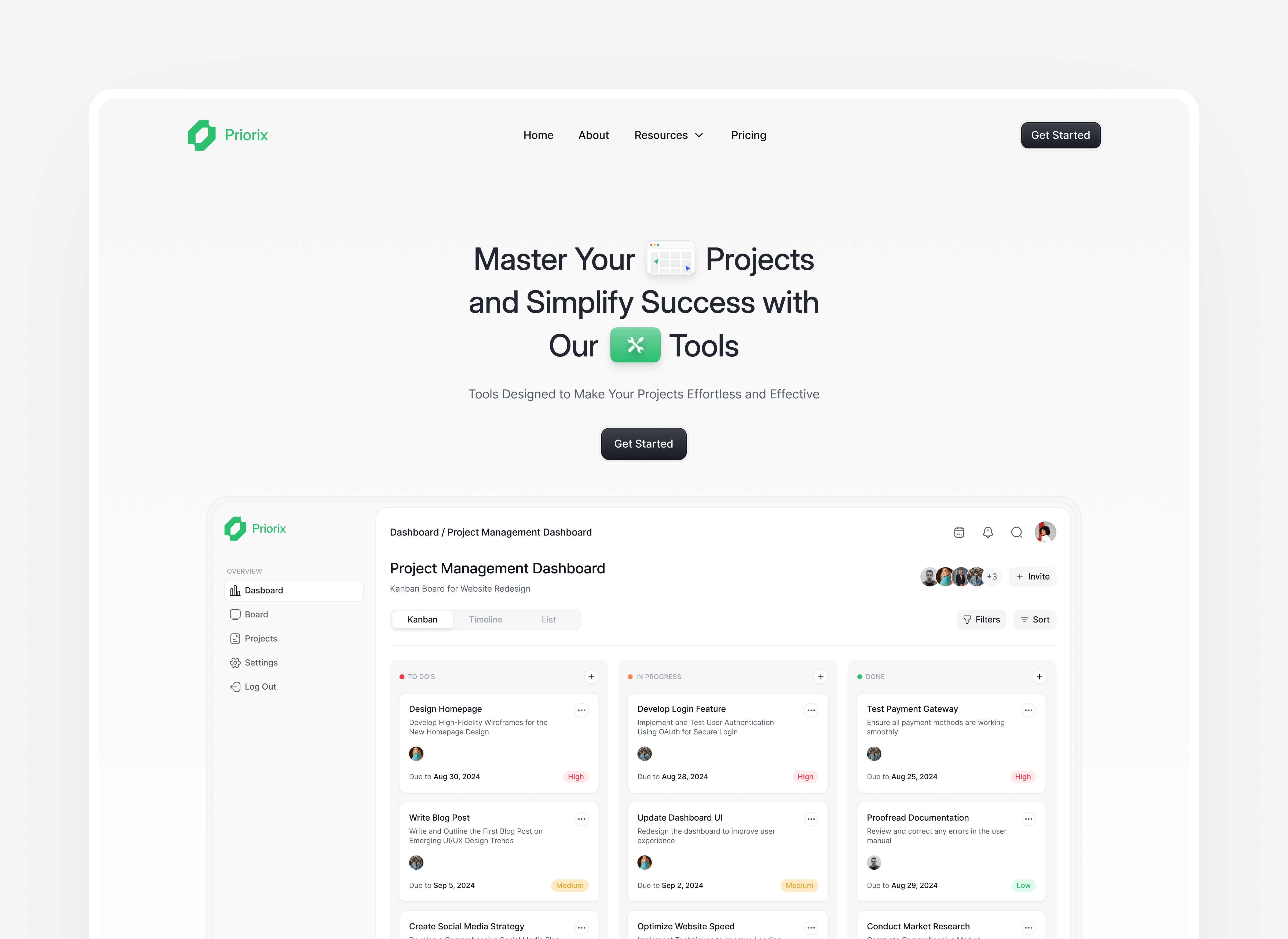 Intuitive SaaS Website for Task Management b2b collaboration dashboard design figma icon design landing page management saas start up startup task task management time tracking ui uiux webdesign webflow website website design