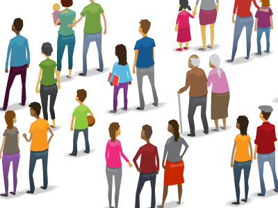 Crowd crowd illustration people vector