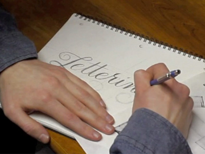 Lettering Video drawing guideline lettering paper pencil sketch video