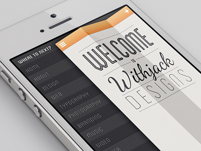 Portfolio iPhone App application iphone 5 iphone app portfolio typography ui ux withjack designs