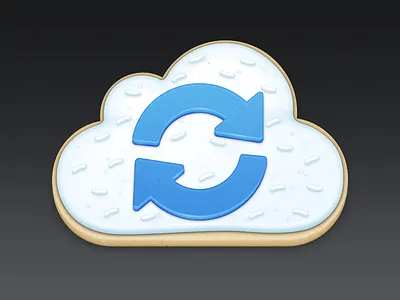 Cloud Sync Cookie Icon application cookie delicious icon looks mac os x sprinkles sync web
