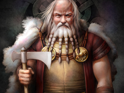 Dark Kingdoms - Hengist board game character game illustration