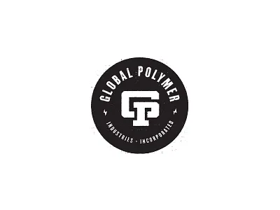 Old Logo globe gp industrial logo molding plastics texture