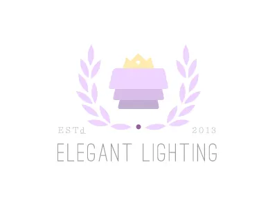 Elegant Lighting crown logo purple logo