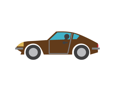 Z Car brown car datsun ed emberly sports car vector