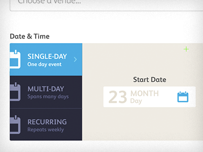 Date selector australia date event everguide promote ricky selector synnot ui