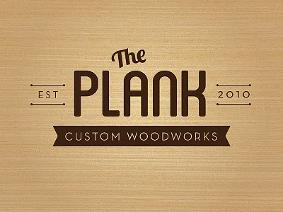 plank logo brown custom design logo nashville plank tennessee typography vintage wood