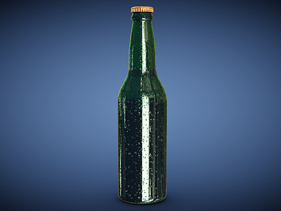 bottle 3d beer bottle