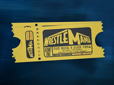 Wrestlemania 29 Tickets 29 mania old school ticket tickets wrestle wrestlemania yellow