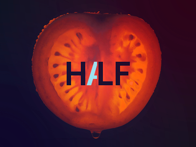 HALF a brand design graphic half icon identity inndovationlab logodesign mark photo retina tomato
