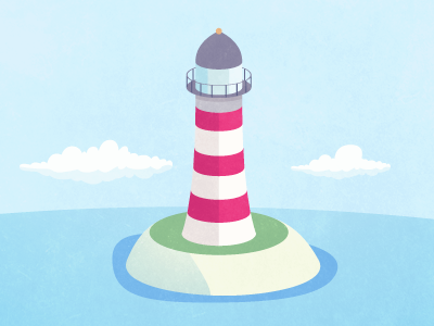 Phare iconography icons illustration illustrator light sea