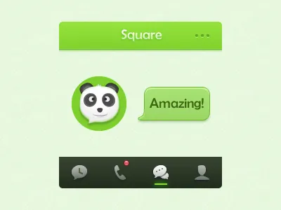 Uu IM style app im ios phone suskey ui