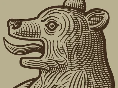 Bear Illustration bear engraving illustration vector