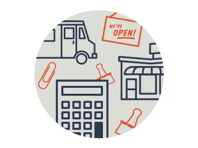 small business icon set calculator icons paper clip small business truck