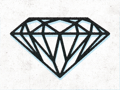 Diamond gritty grunge illustration press retro