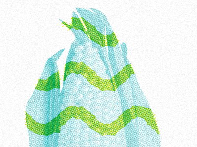 Corn-y corn halftone illustration