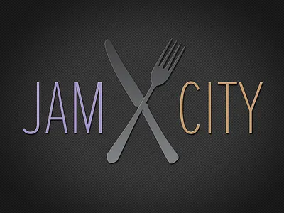 Jam City branding city event events fork fundraiser fundraising jam jam city knife logo oh ohio toledo typography