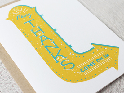 Many Thanks illustration lettering screen print sign sketch thanks