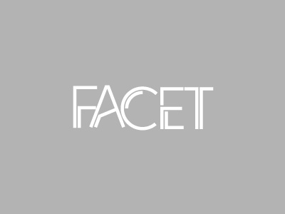 Facet (wip) 2 design geometric logotype typography wordmark