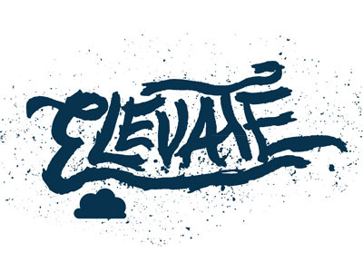 Elevate cloudy lettering