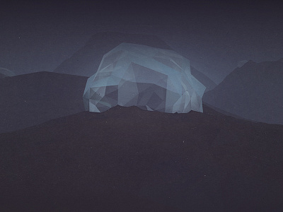 Crystalmeth Night 3d c4d cinema 4d crystal lowpoly night polyart