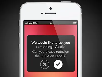 iOS Alert Labels Redesign alerts ios