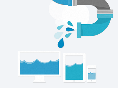 RWD is like water illustration rwd water