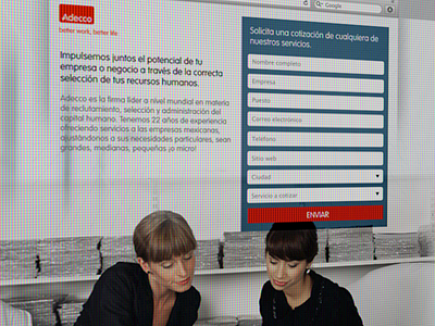 Landing page design web