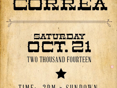 Western Wedding Invite typography wedding