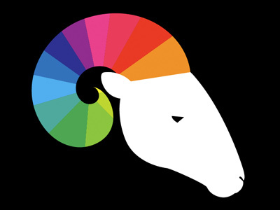 Bighorn animal big horn sheep bighorn color color wheel colorwheel illustration rainbow ram sheep