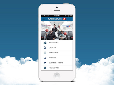 Turkish Airlines - iPhone App Redesign app ios iphone mobile sky turkish airlines ui ux