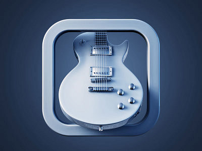 Gibson 3d c4d gibson guitar icon