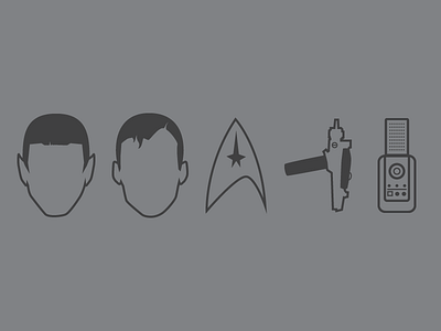 Star Trek Icon Illustrations communicator fun icon illustration kirk spock star trek symbol vector vector icon