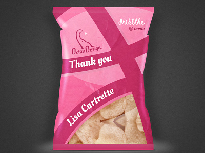 Thank you Lisa Cartrette dribbble illustration invite thankyou