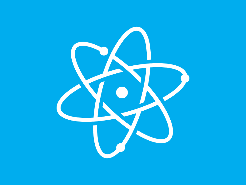 Atomic atom blue gif logo science simple student weave